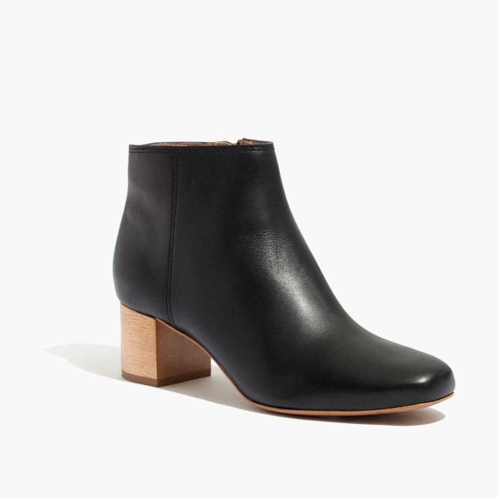 Madewell Lucien Black Ankle Booties